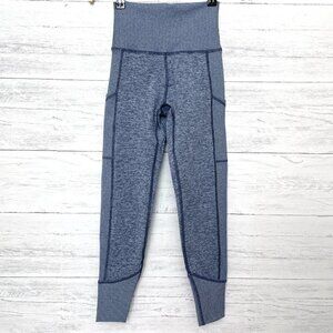 NEW Aerie Women's Blue Leggings Hugger High Waisted Pockets Yoga Pants size XS